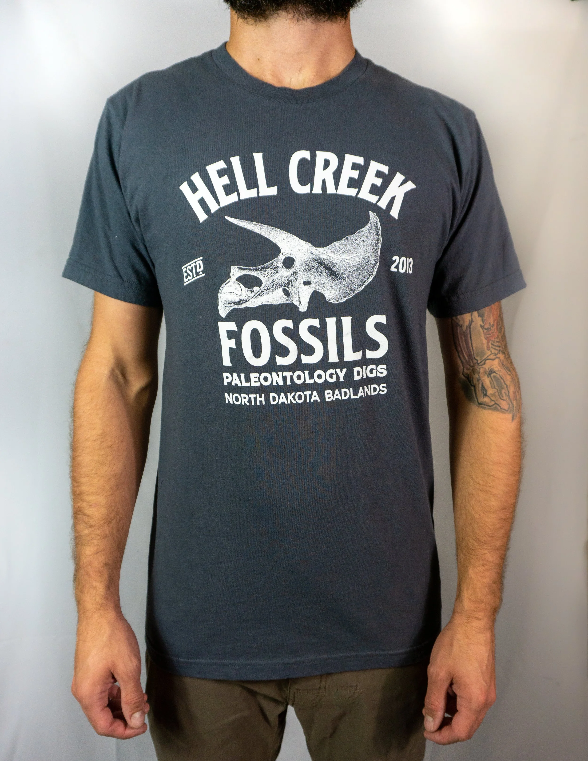 Hell+Creek+Fossils+Dark+Grey+T